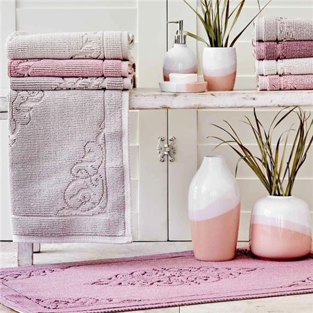 Kh Milly Krem Bath Mat -60X100+50X60 | Enplus Home