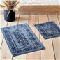 KH AZALEA INDIGO 2 PRC FLOSH BATH MAT (60X100 CM + 50X6