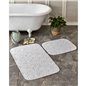 Delora Grey 2 Prc Bath Mat (60X100 Cm + 50X60 Cm)