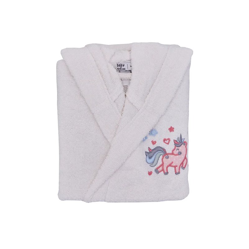 DIGNA 2-4 Y BABY BATHROBE SET-OFFWHITE