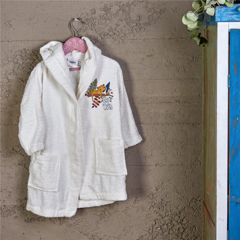 Bummer 2-4 Y Baby Bathrobe Set -Offwhite