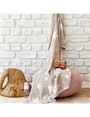 KH BABY STAR BEIGE BABY PIQUE 80X120