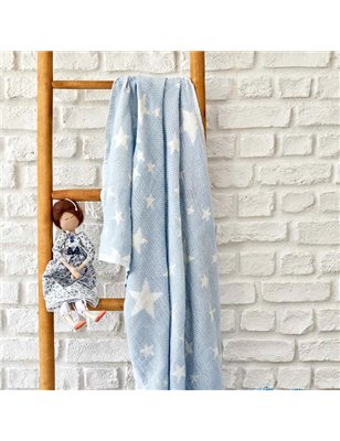 KH BABY STAR BLUE BABY PIQUE 80X120