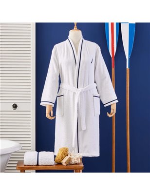 Back To Basic A.Blue Bathrobe L/Xl - L/Xl | Enplus Home