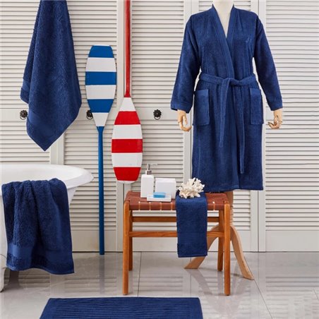 Nau Pruva Navy Blue Bathrobe S/M - S/M