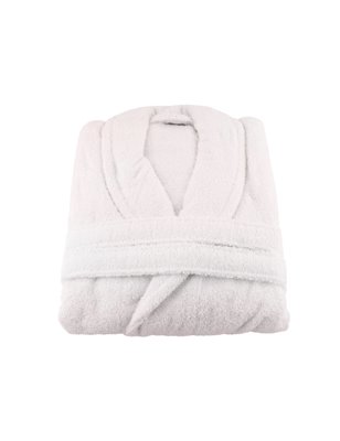 Back To Basic White Bathrobe S/M - S/M