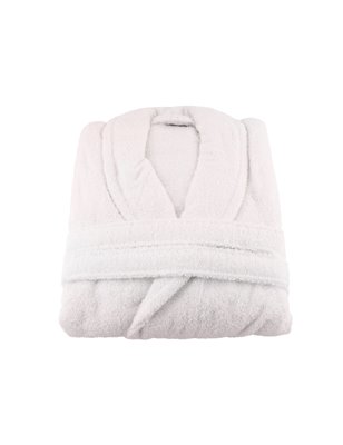 Back To Basic White Bathrobe S/M - S/M