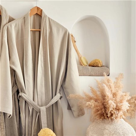 4 ELEMENT BEIGE KIMONO DRESSING GOWN S/M -  S/M