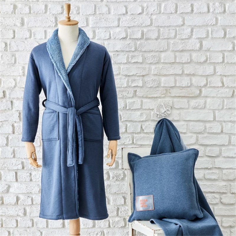 SOFTY INDIGO NAKISLI BATHROBE L/XL -  L/XL