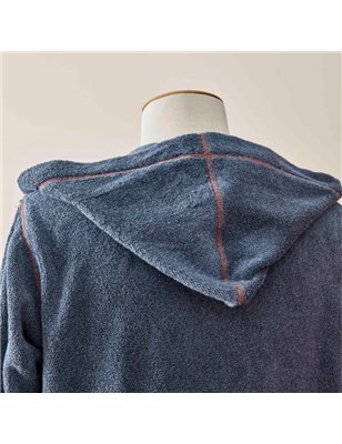 Softy Indigo Nakisli Bathrobe L/Xl - L/Xl