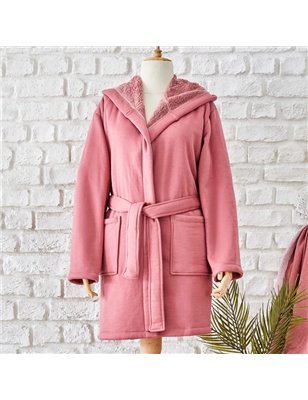 Softy Red Nakisli Bathrobe S/M - S/M