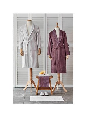 DELORA MÃœRDÃœM-GRÄ° DANTELLÄ° BATHROBE SET 5 PRC