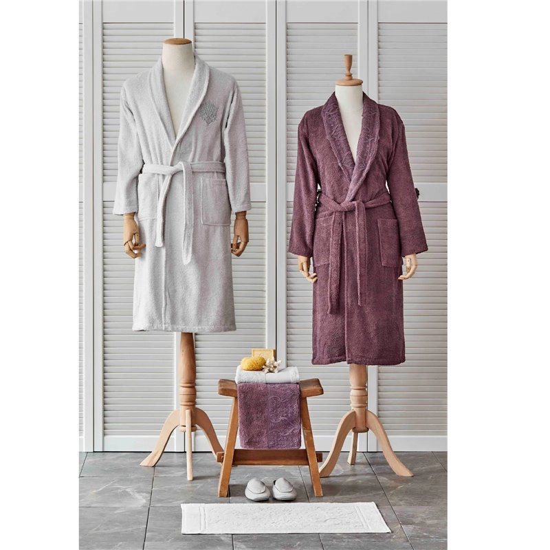 DELORA MÃœRDÃœM-GRÄ° DANTELLÄ° BATHROBE SET 5 PRC