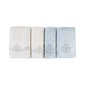 Eldora Simli Nakisli Offwhite-Grey Bath Set