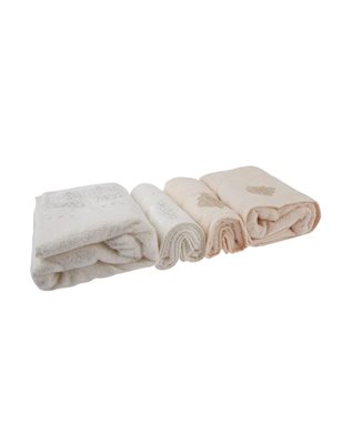 Kh Vivien Flos 4 Prc Krem-Beige Bath Set | Enplus Home