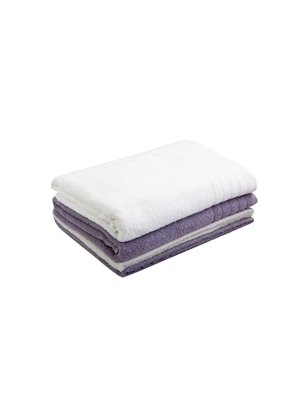 Kh Softfine Offwhite/Grey Bath Set(Pp)