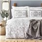 ARLEN GREY  RNF DUVET COVER SET WITH BLANKET QUEEN SIZE - QUEEN SIZE