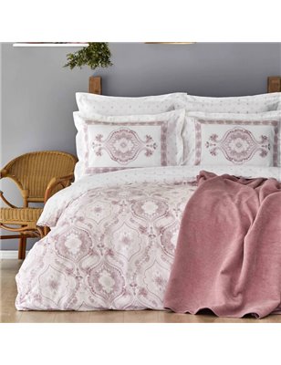 ARLEN POWDER  RNF DUVET COVER SET WITH BLANKET QUEEN SIZE - QUEEN SIZE