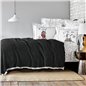 Beyoglu Grey Duvet Cover Set With Blanket King Size Nish Set - King Size