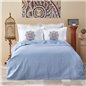 ANTEPO BROWN DUVET COVER SET WITH PIQUE QUEEN SIZE NISH SET - QUEEN SIZE