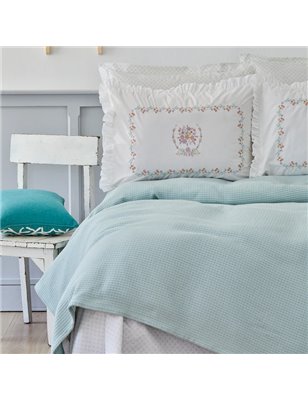 KH LEVIN SU GREENI DUVET COVER SET WITH PIQUE QUEEN SIZE NISH SET - QUEEN SIZE