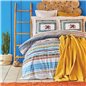 KH PEREZ MUSTARD RNF DUVET COVER SET WITH PIQUE SINGLE SIZE - SINGLE SIZE