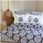 MONI INDIGO DUVET COVER SET WITH PIQUE NISH SET - QUEEN SIZE