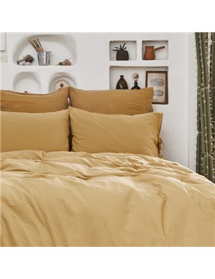 4 Element A. Mustard Duvet Cover Set Queen Size - Queen Size | Enplus Home