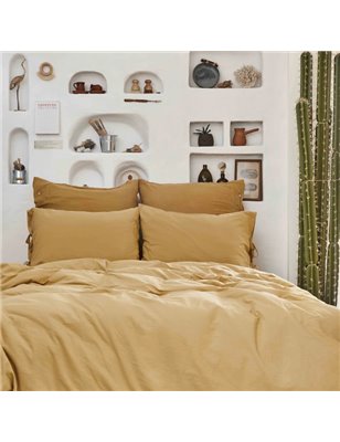 4 Element A. Mustard Duvet Cover Set Queen Size - Queen Size | Enplus Home