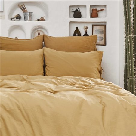 4 Element A. Mustard Duvet Cover Set Single Size - Single Size