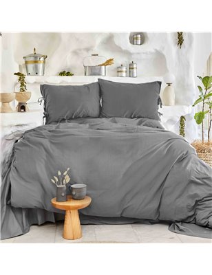 4 ELEMENT ANTHRACITE DUVET COVER SET QUEEN SIZE - QUEEN SIZE