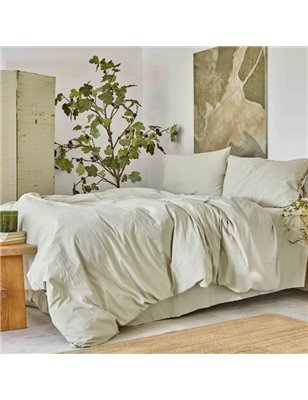 4 ELEMENT BEIGE DUVET COVER SET SINGLE SIZE - SINGLE SIZE