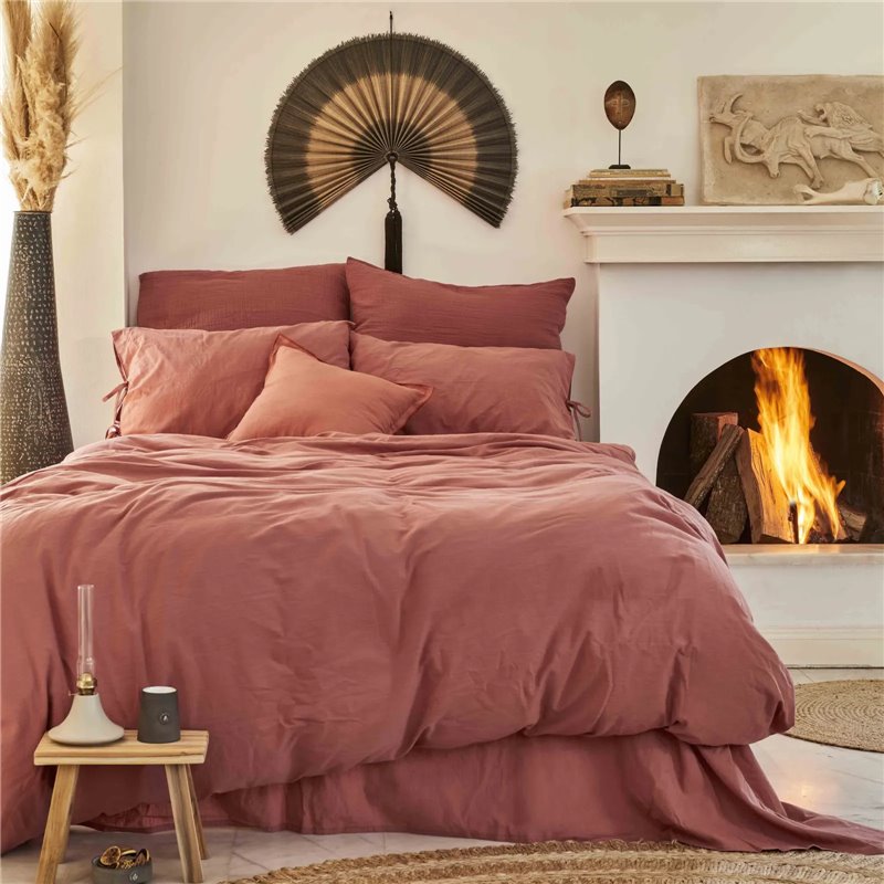 4 Element Terracotta Duvet Cover Set Queen Size - Queen Size