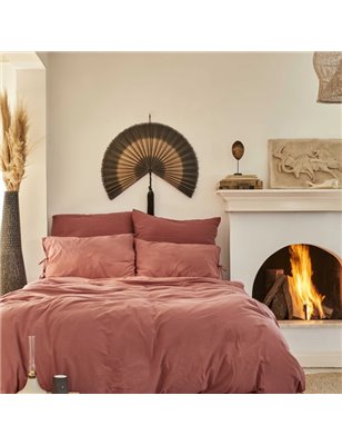 4 ELEMENT TERRACOTTA DUVET COVER SET SINGLE SIZE - SINGLE SIZE