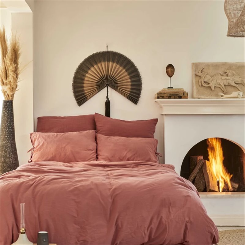 4 Element Terracotta Duvet Cover Set Single Size - Single Size