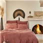 4 ELEMENT TERRACOTTA DUVET COVER SET SINGLE SIZE - SINGLE SIZE