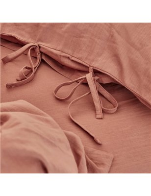 4 ELEMENT TERRACOTTA DUVET COVER SET SINGLE SIZE - SINGLE SIZE