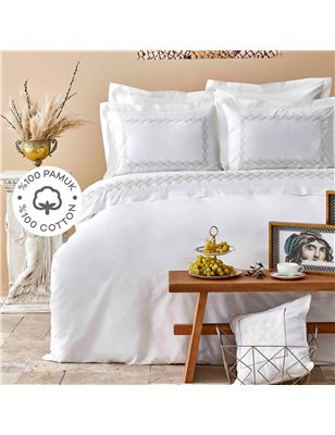 Back To Basic White Duvet Cover Set Single Size - Single Size | Enplus Home