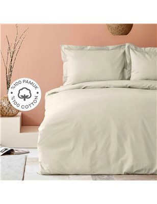 Back To Basic Beige Duvet Cover Set Single Size - Single Size