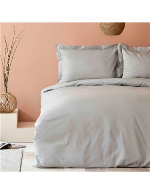 Charm Bold Anthracite Saten Duvet Cover Set Single Size - Single Size | Enplus Home