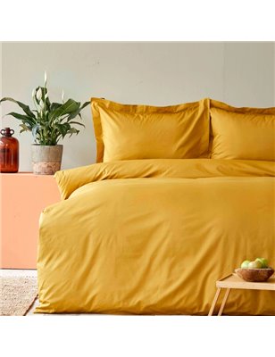 Back To Basic Mustard Duvet Cover Set Queen Size - Queen Size