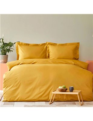 Back To Basic Mustard Duvet Cover Set Queen Size - Queen Size | Enplus Home