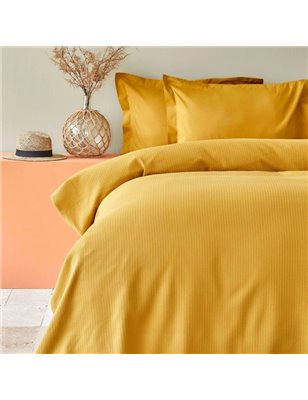 Back To Basic Mustard Duvet Cover Set Single Size - Single Size