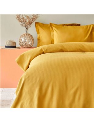 Back To Basic Mustard Duvet Cover Set Single Size - Single Size | Enplus Home