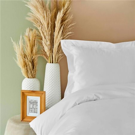 Back To Basic White Duvet Cover Set Single Size - Single Size