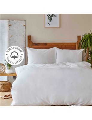 BACK TO NATURE WHITE DUVET COVER SET QUEEN SIZE - QUEEN SIZE