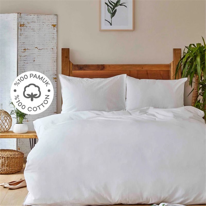 Back To Nature White Duvet Cover Set Queen Size - Queen Size