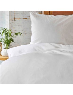 Back To Nature White Duvet Cover Set Queen Size - Queen Size | Enplus Home