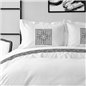 BAHIA BLACK EMBROIDERED DUVET COVER SET QUEEN SIZE - QUEEN SIZE