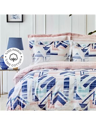 Kh Basic Grey-Indigo Df Duvet Cover Set Single Size - Single Size | Enplus Home